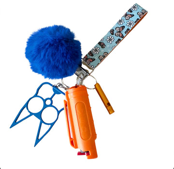 Monarch Blue Self Defense Keychain