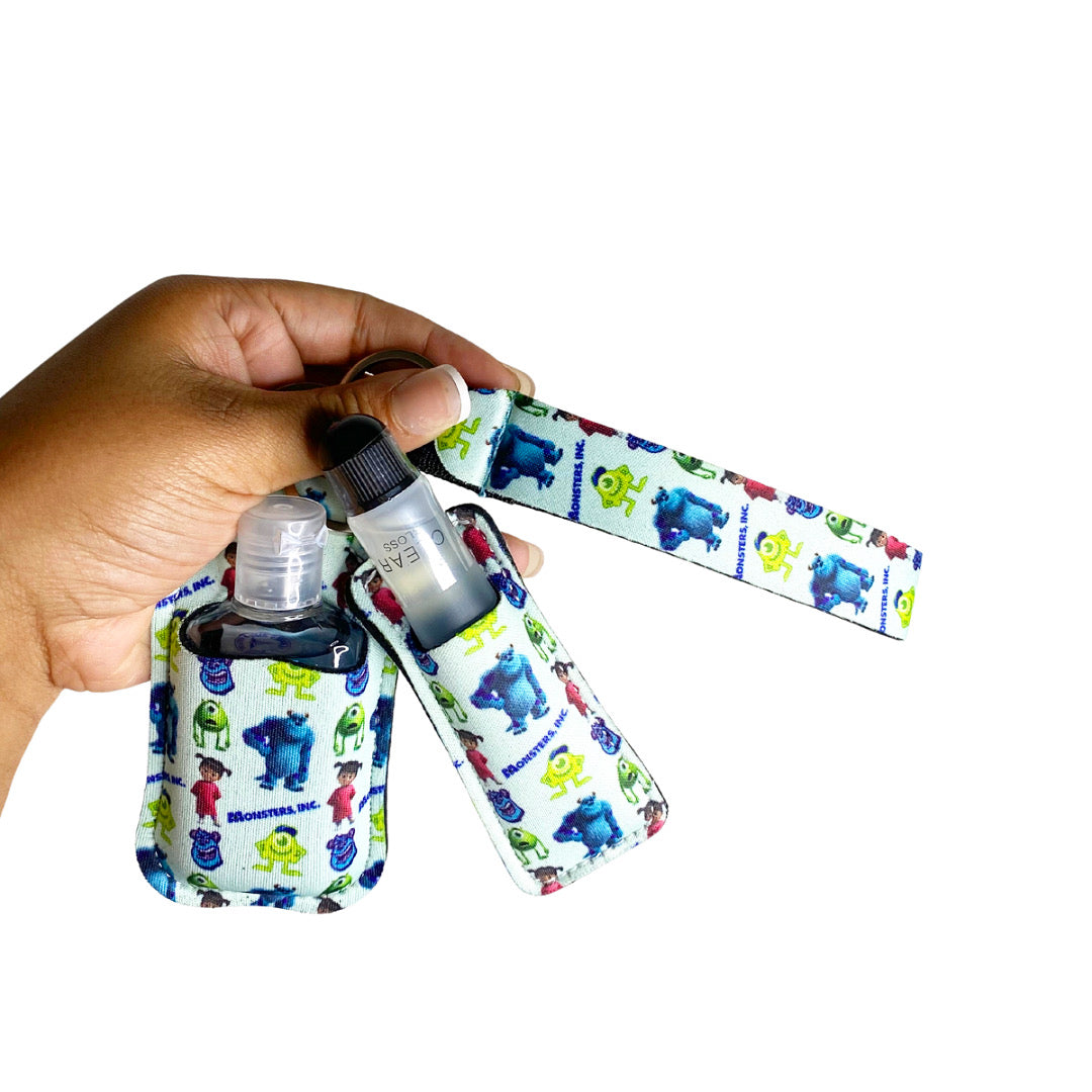 monsters inc lip Monster Inc Wristlet & Lip Gloss & Hand Sanitizer Holder