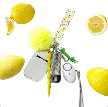 Lemon Drop Safety Keychain