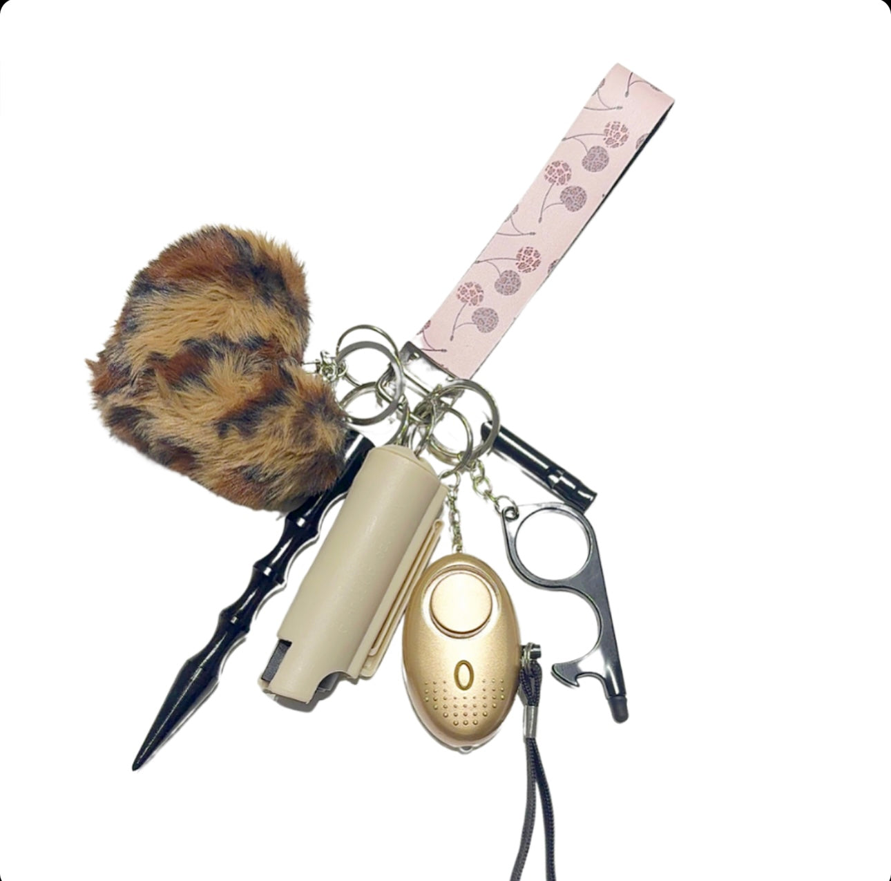 Cheetah licious Safety Keychain
