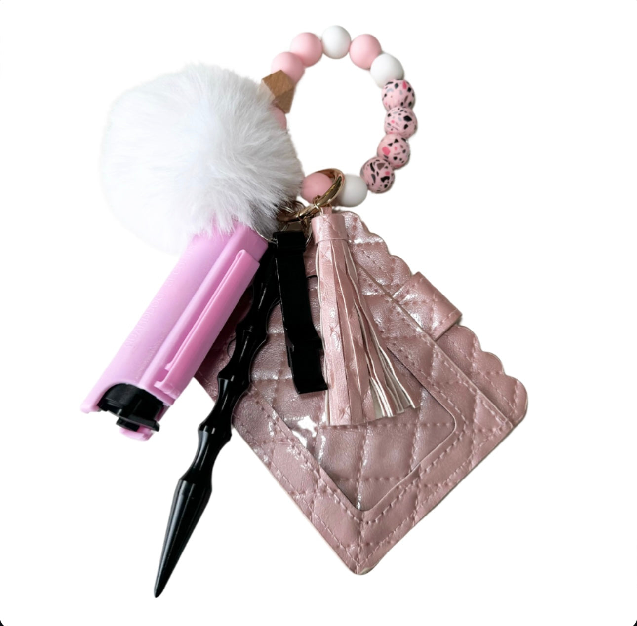 Pink Cloud Self Defense Keychain