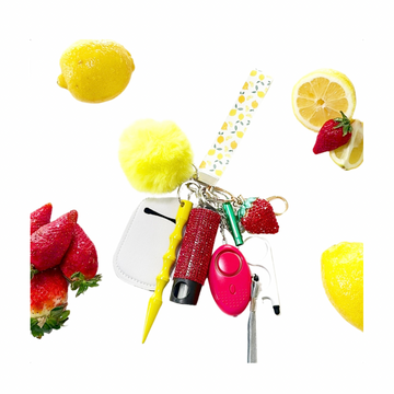 Strawberry Lemonade Safety Keychain