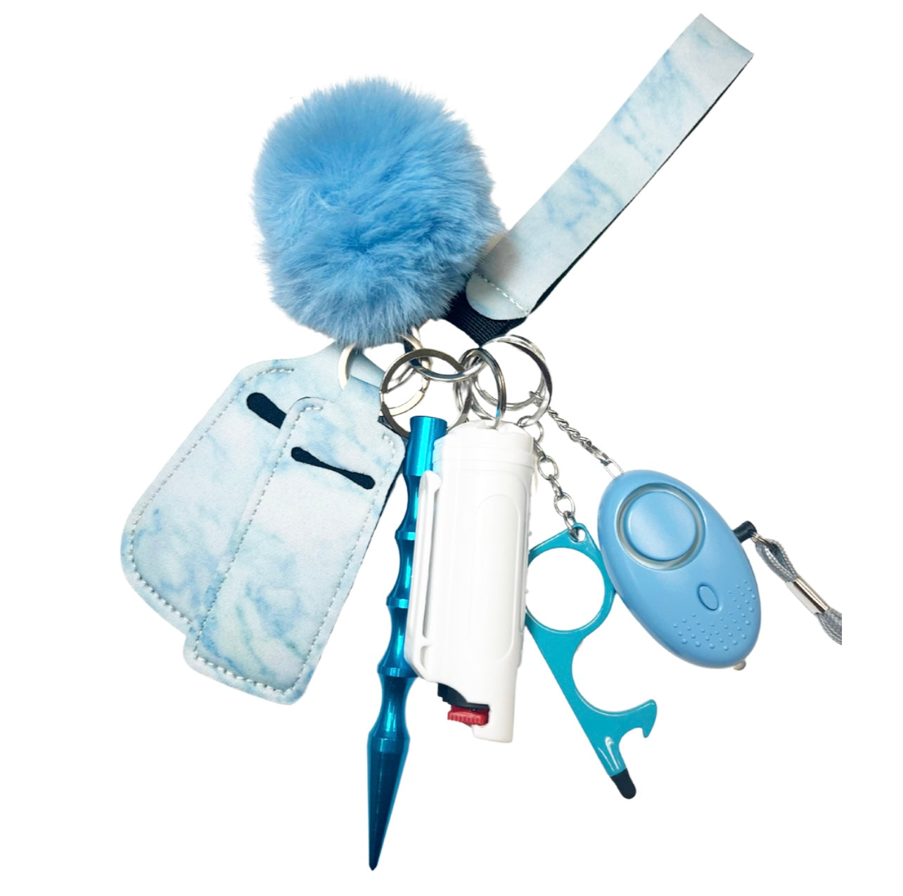 Defense Keychain Accessory Blue Marble Self Defense Keychain