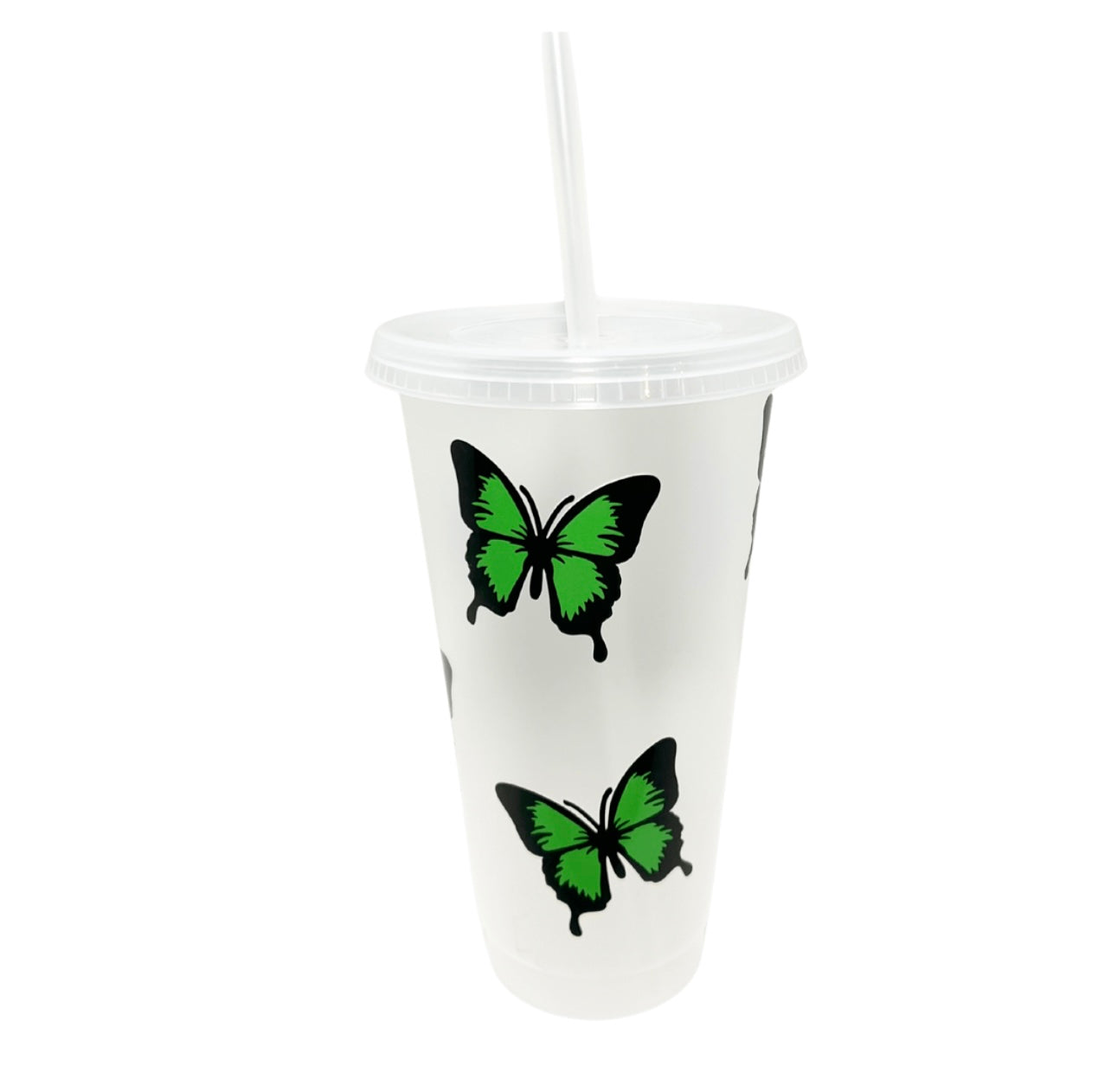 Green Butterflies Tumbler Cup