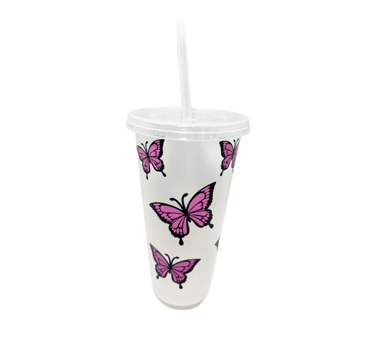 Pink Butter Fly Tumbler  Cup