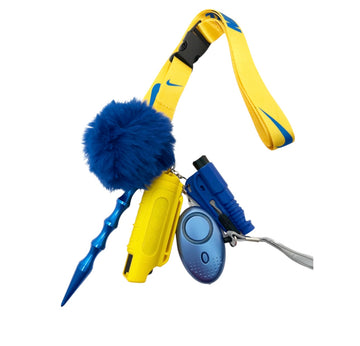 Blue & Yellow Lanyard Self Defense Keychain