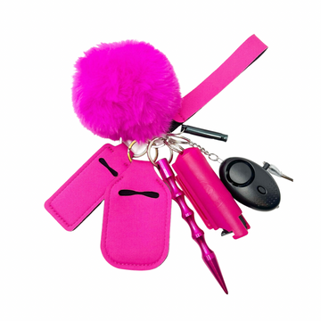 Pink Knight Self Defense Keychain