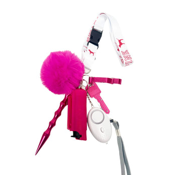 Pink Lanyard Self Defense Keychain
