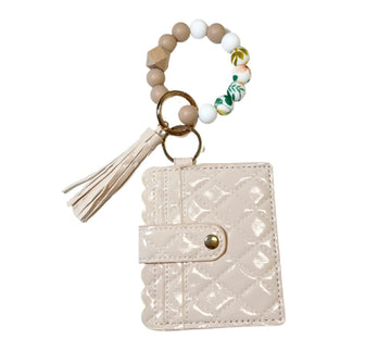 Champagne ID & Card Holder Wristlet